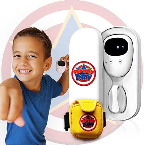 Wireless Bedwetting Alarm for Kids Includes Armband Rechargeable for Deep Sleepers Boys and Girls Move Turn Around During Sleep Kids Older Children Loud Sound Clinically Proven System Captain Dry