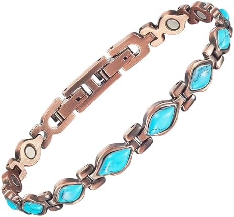 Copper Bracelets for Women, Effective Magnetic Bracelets with 3500 Gauss Ultra Magnets and 2 Extra Link MagVIVACE