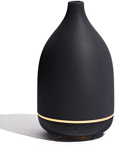 InnoGear Oil Diffuser, 150ML Ceramic Diffuser for Essential Oils Handcrafted Aromatherapy Diffuser Ultrasonic Cool Mist Humidifier with 2 Mist Modes Waterless Auto Off for Room Office, White InnoGear