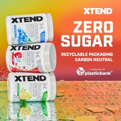 Xtend XTEND Original BCAA Powder (Порошок) Airheads Candy Flavor, 7g BCAA and 2.5g L-Glutamine, Sugar Free Post Workout Muscle Recovery Drink with Amino Acids for Men & Women, 30 Servings (Порции) Scivation