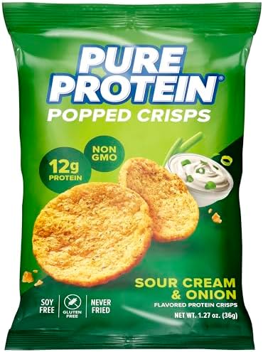 Чипсы Pure Protein Popped Crisps, 12 г белка, без глютена, упаковка 12 шт Pure Protein