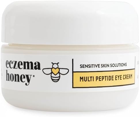 ECZEMA HONEY Multi Peptide Eye Cream (Крем) - Anti Aging Eye Cream for Dark Circles & Puffiness - Facial Skin Care Products for Eczema, Dry & Sensitive Skin (0.5 Oz) Eczema Honey