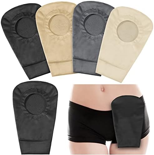 Sherr Ostomy Bag Cover Colostomy Bag Covers Odor Control Stretchy Bag Cover Washable Pouch Liner for Women Men Lightweight Care Protector Supplies, 4 Colors (4 Pieces) Sherr