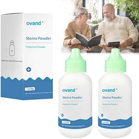 Stoma Powder，Protects Skin Keep Dry Ostomy Powder (2 Bottles) Ovand