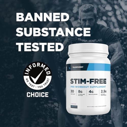 PreSeries Stim-Free - Премиум предтренировочный порошок без кофеина с бета-аланином и цитруллином 30 порций Transparent Labs