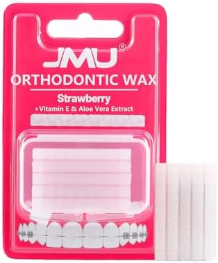 JMU 1 Pack Orthodontic Wax, Precut Braces Wax, Dental Wax Braces Mint Flavored Jmu