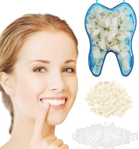 Temporary Crowns - Repair Damaged and Missing Teeth, Realistic Oral Care Multiple Sizes(50PCS for Front Teeth), Nature Generic