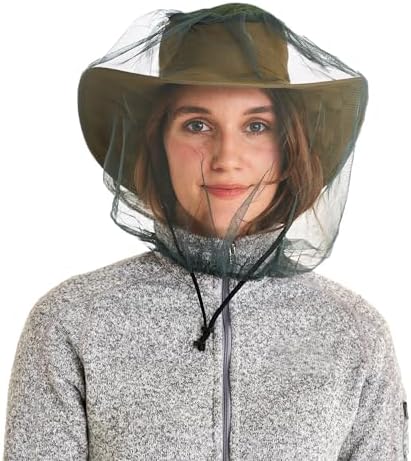 Coghlan's Mosquito Head Net: Ultra-Fine Mesh Netting Protection for Face and Neck Against Bugs Gnats Flies Insects, for Outdoor Camping, Hiking & Fishing Coghlan's