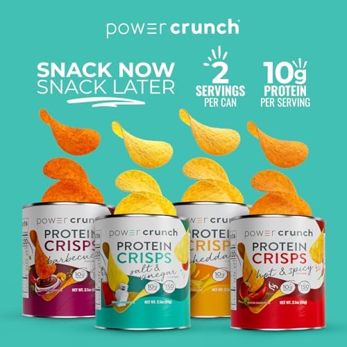 Протеиновые чипсы Power Crunch, со вкусом барбекю, 10 г белка, 30 г на порцию (упаковка из 6) Power Crunch