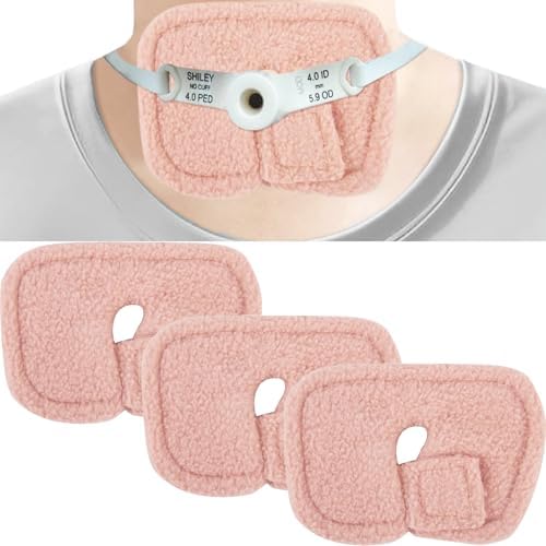 3 Pack Trach Pads, Reusable Trach Tube Covers, Tracheostomy Trach Tube Supplies, Tracheostomy Dressing Pads Tracheostomy Tube Holder Pad, Trach Pads for Adaptive Surgical Tracheostomy Pad GZDDG