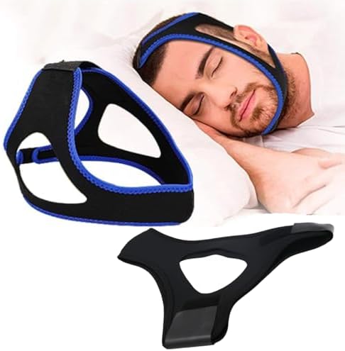 Air Flow Jaw Strap for Sleep Apnea, Airflow Jaw Strap Veralabs, Sleep Apnea Jaw Strap, 2024 New Air Flow Jaw Strap for Women Men (Black+Blue) Generic