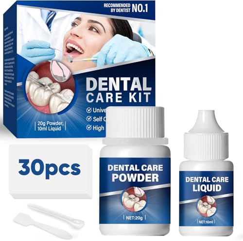 Tooth Repair Kit, Tooth Filling Replacement Kit, Moldable Dental Care Kit Glue DIY at Home for Fix The Missing and Broken Tooth, Suitable for Men and Women SCOBUTY