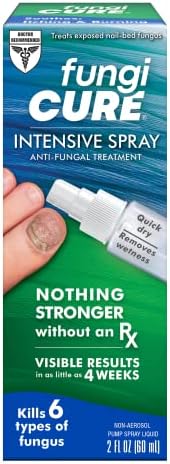 FUNGICURE Intensive Spray, Antifungal Treatment, Kills 6 Types of Fungus, Soothes Itching & Burning, 2 Fl Oz (Pack of 1) FUNGICURE