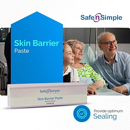 Safe n' Simple Sting Free Stoma Paste - 2 oz - Protective Ostomy Skin Barrier Supplies - Sting And Alcohol Free Ostomy Skin Barrier Paste - Ostomy Skin Protectant Tube Safe n' Simple