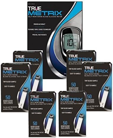 True Metrix Blood Glucose Test Strips 6x50 With Monitor System TRUE METRIX