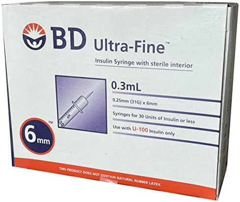 BD Ultra-Fine Insulin Syringes 31G 3/10cc 6mm 90/bx BD