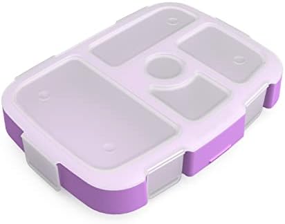 Bentgo® Kids Prints Tray with Transparent Cover - Reusable, BPA-Free, 5-Compartment Meal Prep Container with Built-In Portion Control for Healthy Meals At Home & On the Go (Bug Buddies) Bentgo