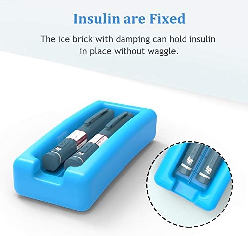 SHBC Insulin Pen Carrying Case Portable Medical Cooler Bag for Diabetes with Protective Ice Brick - Convenient to Changing Needles with Each Injection SHBC