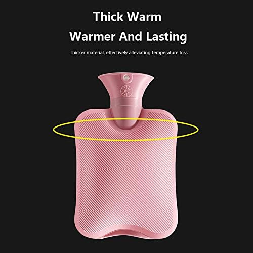 Hot Water Bag Hot Water Bottle 2 Liters Heat Up and Refreezable Hot Cold Pack with Knit Cover for Pain Relief Hot Cold Therapy OliviaLiving