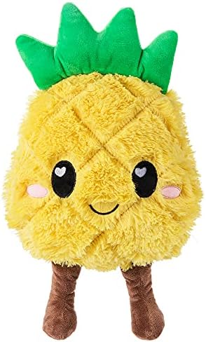 Pineapple Microwavable Unscented Heating Pad for Women and Kids- Cute Soft Cozy Pillow Plush Heatable Warm Stuffed Animals - Kawaii Hot and Cold Plushie Food Toy - Pineapple Gifts for Girls and Boys Happy Fuel