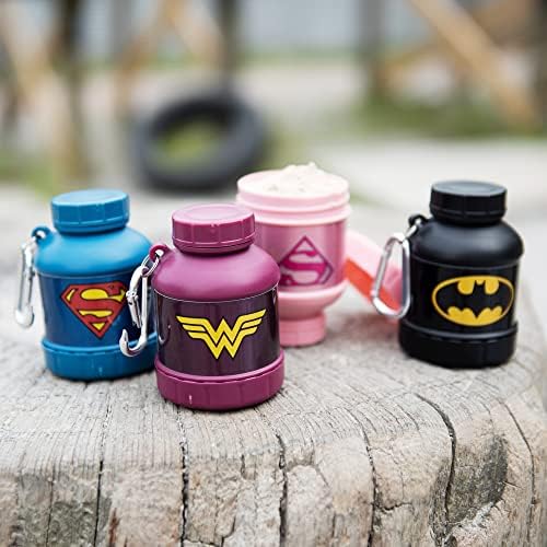 Justice League Protein Powder (Порошок) Storage Container 50g Protein Shaker Bottle Funnel â€“ 110ml BPA Free Wonder Woman Gifts DC Comics Protein Shakes Bottle Storage for Women Smartshake