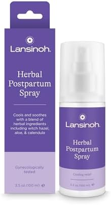 Lansinoh Herbal Perineal Spray, Postpartum Essentials, 3.5 Ounces Lansinoh