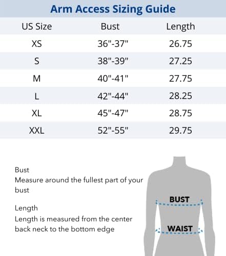 Care+Wear Arm Access Dialysis Shirts for Women – PICC Line Access Shirt with Two-Way Zipper for Easy Access Care+Wear