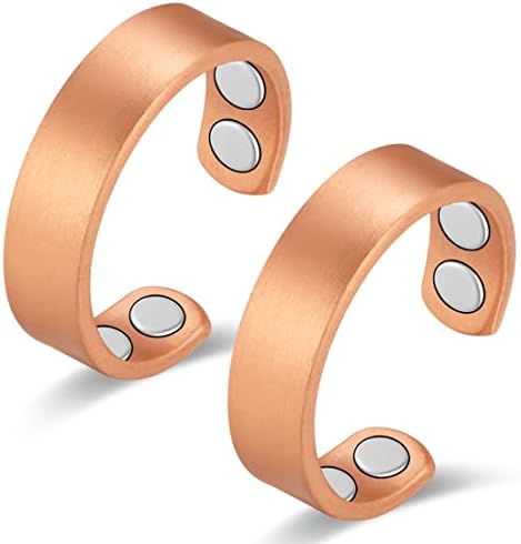 Vicmag Copper Magnetic Ring for Women, Copper Ring Ladies Fingers Thumb 100% Solid Pure Copper Jewelry Gift Adjustable Vicmag