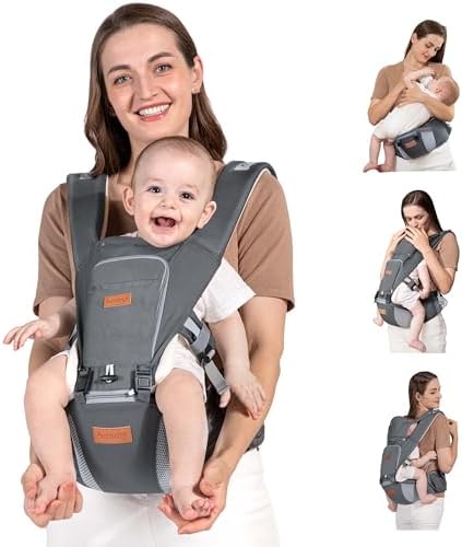 besrey Baby Hip Carrier, Hip Baby Carrier,Toddler Hip Carrier, Fanny Pack Baby Carrier Hip Seat, Side Baby Carrier for Toddler, Up to 44lb, Baby Holder Carrier, Dad Infant Carrier Hipseat, Black Besrey