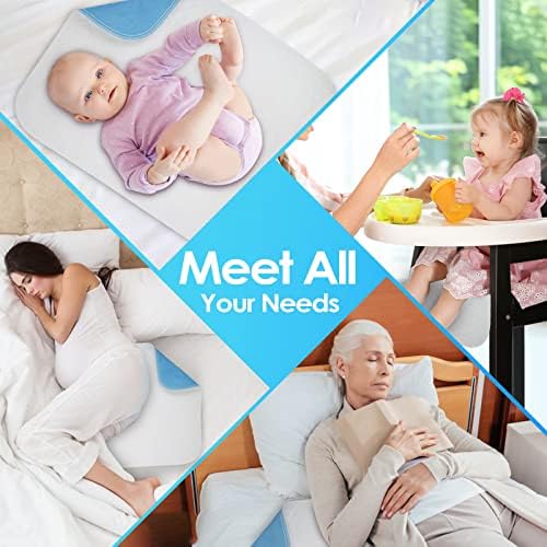 Reusable Incontinence Bed Pads 34"X52", washable bed pad, Heavy Absorbency (4-Layer) Waterproof Bed Pads (2 Packs), nonslip & Skin-friendly, Multi-scenes tailor to Kids, Adults, Elderly & Pets Mancosi