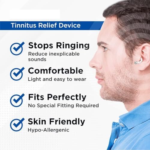 Tinnitus Relief for Ringing Ears, Acupeace Tinnitus Relief Device, Acupeace Anti Tinnitus Relief Ear Clip, Device for Stop Ear Ringing (1Pair) YUEYINGMG