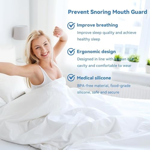 Anti Snoring Device, Anti Snoring Mouthpiece Device Mouth Guard - Effective Anti Snore Solution for Men and Women - Customizable Adjustable Comfortable Enttgo