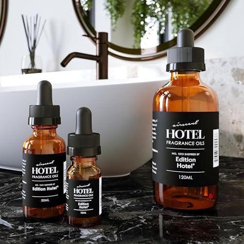 Hotel Diffuser Oil Inspired by The Edition Hotel Scent - No 1013 - AirScent Essential Oil Blend - 120 mL, 4 fl oz Fragrance Oil Dropper Bottle for Aromatherapy Diffusers - Diffuser Oil Scents Air-Scent