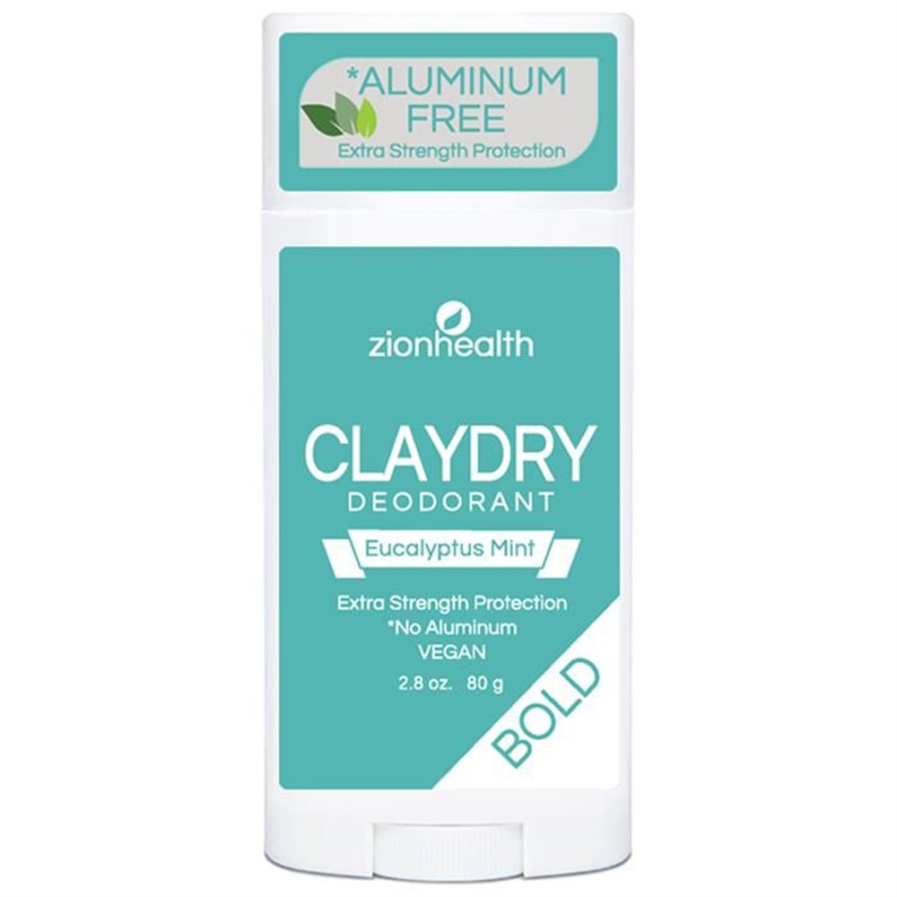 Clay Dry Deodorant Aluminum Free Bold - Eucalyptus Mint -- 2.8 oz Zion Health