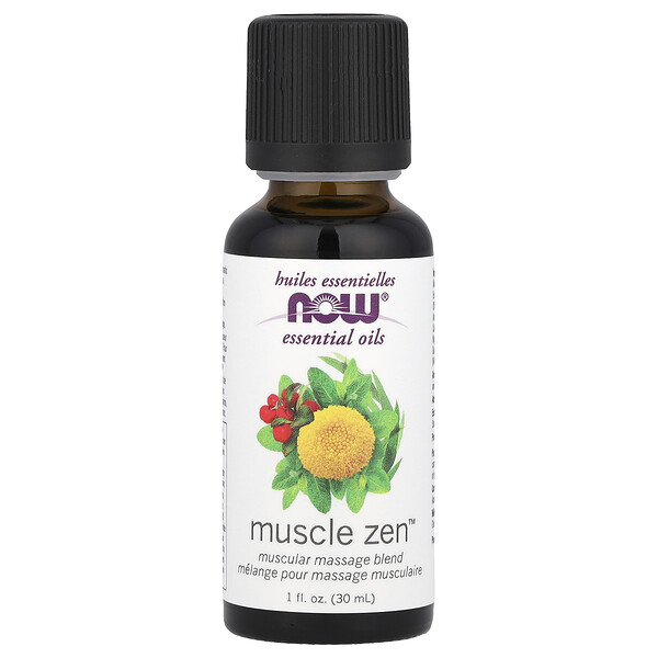 Essential Oils, Muscle Zen™ , 1 fl oz (30 ml) NOW Foods