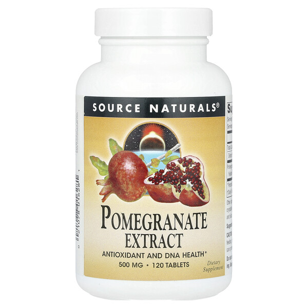 Pomegranate Extract, 1,000 mg, 120 Tablets (Таблетки) (500 mg per Tablet) Source Naturals