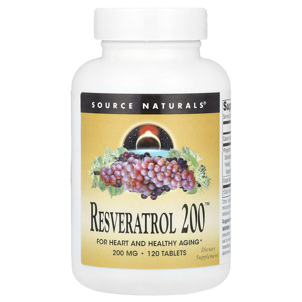 Resveratrol 200™, 200 mg , 120 Tablets (Таблетки) Source Naturals