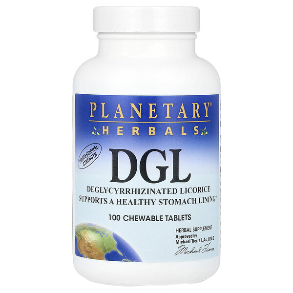 DGL, 100 Chewable Tablets (Жевательные таблетки) Planetary Herbals