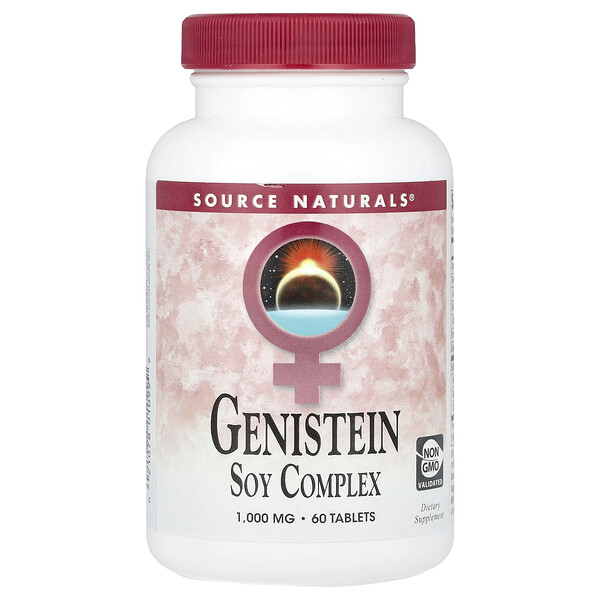 Genistein Soy Complex, 2,000 mg, 60 Tablets (Таблетки) (1,000 mg per Tablet) Source Naturals