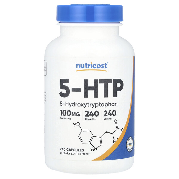 5-HTP , 100 mg, 240 Capsules (Капсулы) Nutricost