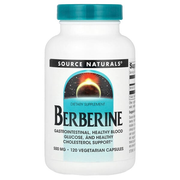 Berberine , 500 mg, 120 Vegetarian Capsules (Вегетарианские капсулы) Source Naturals