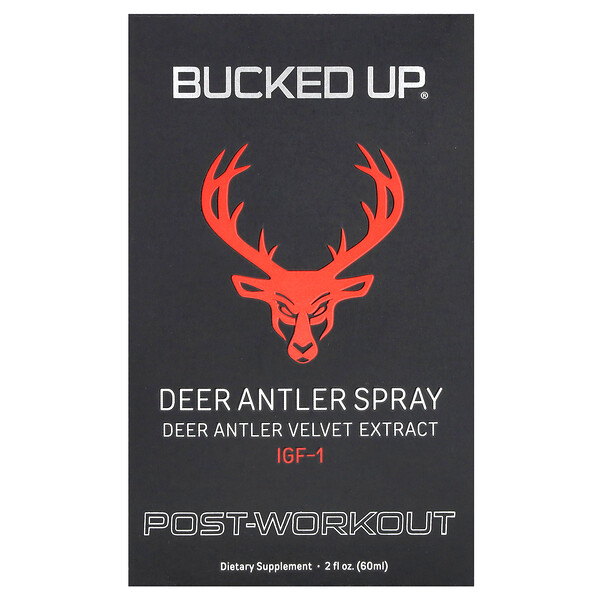 Deer Antler Spray (Спрей), Post Workout, 2 oz (Унции) (60 ml) Bucked Up