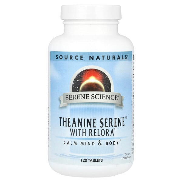 Serene Science®, Theanine Serene® With Relora®, 120 Tablets (Таблетки) Source Naturals