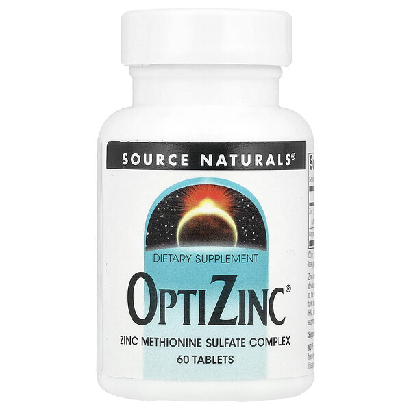 OptiZinc®, 60 Tablets (Таблетки) Source Naturals