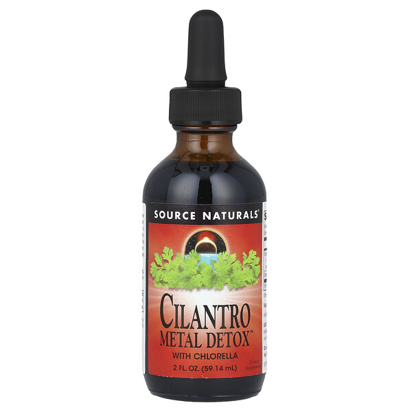 Cilantro Metal Detox™ With Chlorella, 2 fl oz (Жидкие унции) (59.14 ml) Source Naturals