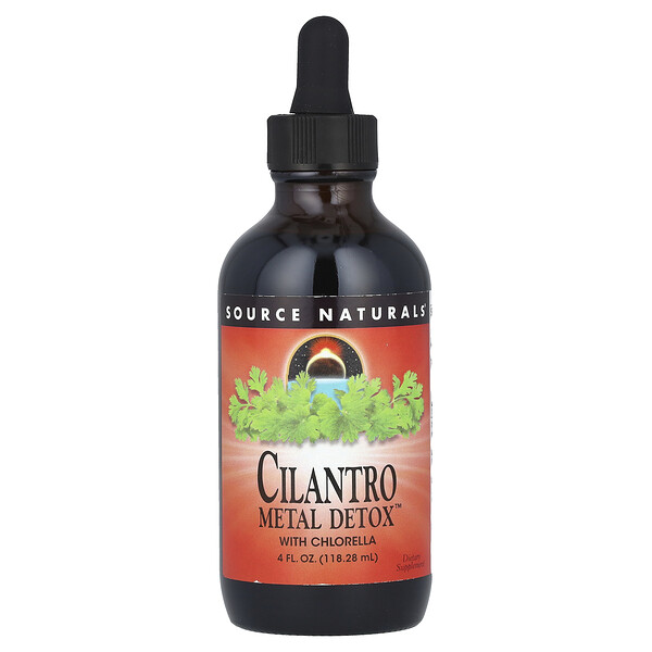 Cilantro Metal Detox™ с хлореллой, 118,28 мл, пищевая добавка, подходит для вегетарианцев Source Naturals