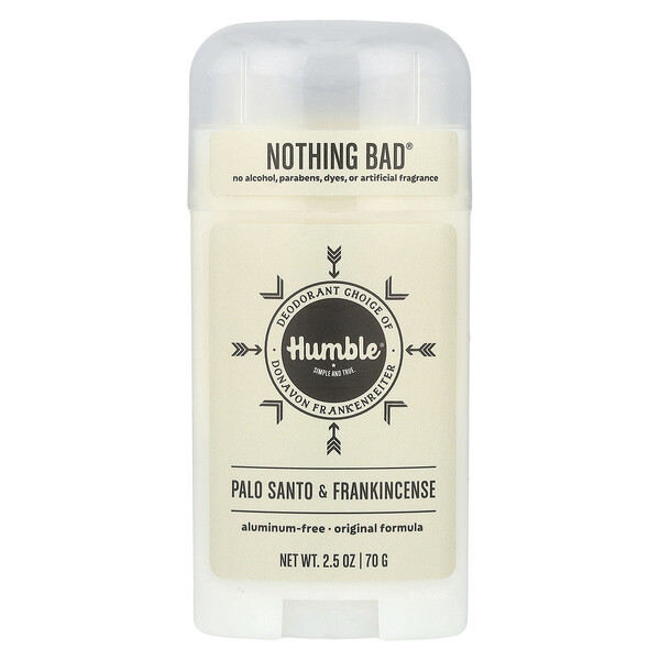 Aluminum-Free Deodorant, Palo Santo & Frankincense, 2.5 oz (70 g) Humble Brands