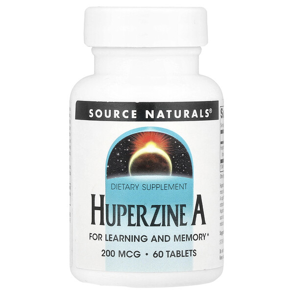 Huperzine A, 200 mcg , 60 Tablets (Таблетки) Source Naturals