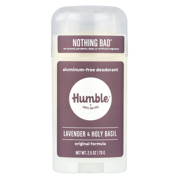 Aluminum-Free Deodorant, Lavender & Holy Basil , 2.5 oz (70 g) Humble Brands