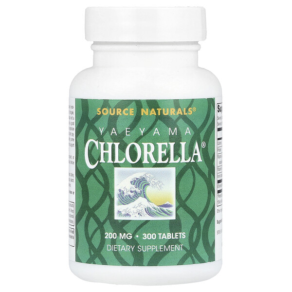 Yaeyama Chlorella®, 200 mg, 300 Tablets (Таблетки) (20 mg per Tablet) Source Naturals